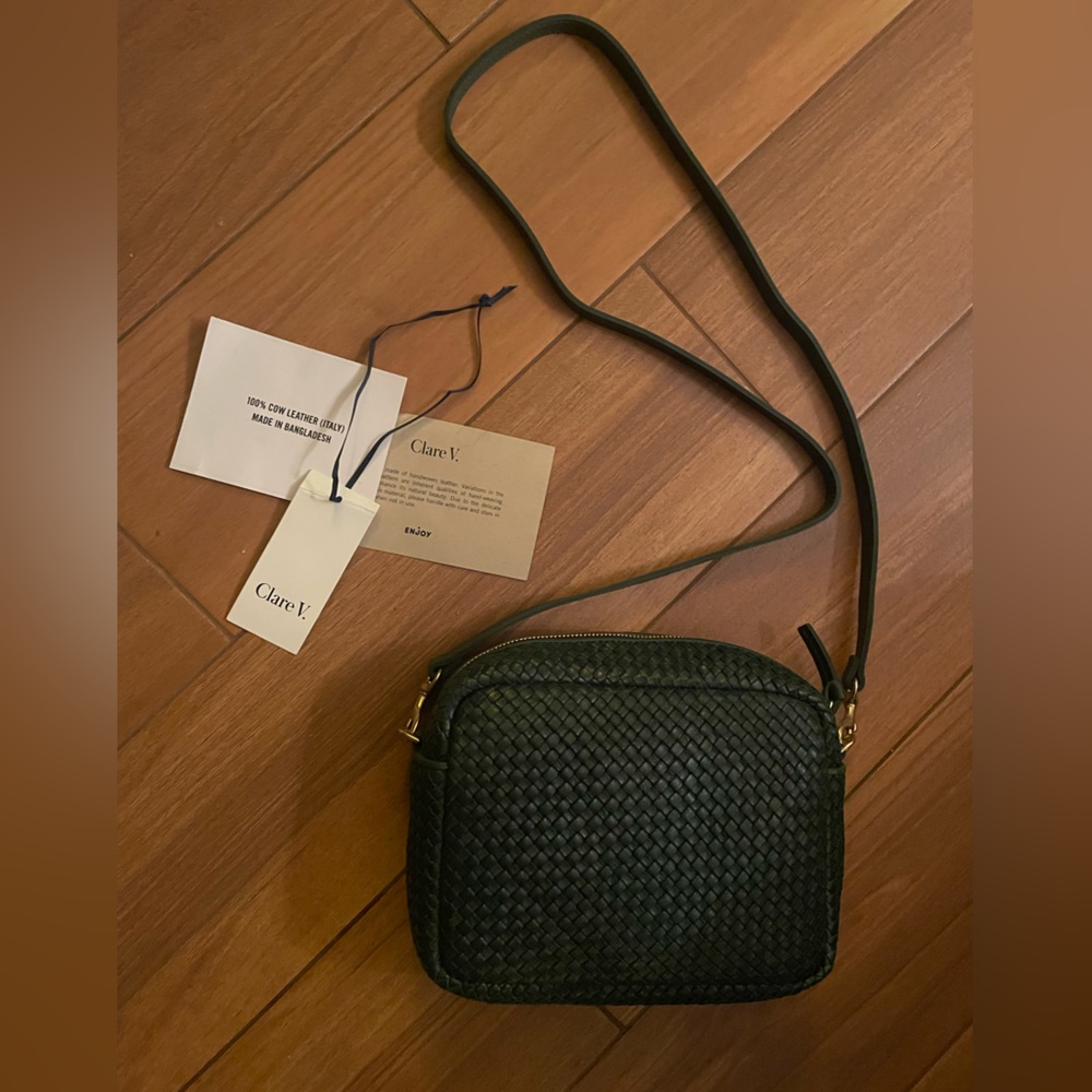 Clare V. Marisol Crossbody Dark Green